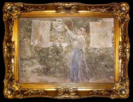 framed  Berthe Morisot The woman Air dress, ta009-2
